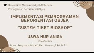 Implementasi Pemrograman Berorientasi Objek pada Google Colab  "SISTEM TIKET BIOSKOP"
