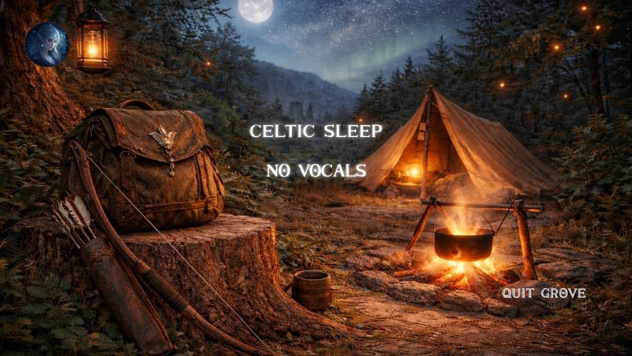 Celtic Sleep Music | Elven Campfire Rest Visual (No Talking) 57 MIN / ケルト睡眠BGM