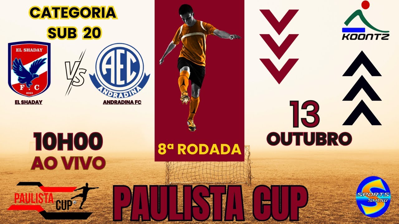 EL SHADAY X ANDRADINA FC | AO VIVO |PAULISTA CUP | SUB 20| - YouTube