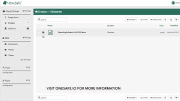 OneSafe Demo   OneClick Encryption