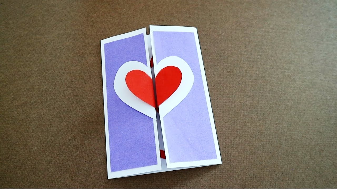 วิธีทำการ์ด ขั้นตอนทำการ์ดง่ายๆ ทำการ์ดหัวใจ การ์ดวาเลนไทน์ การ์ดแห่งความรัก Card  Valentine's Day