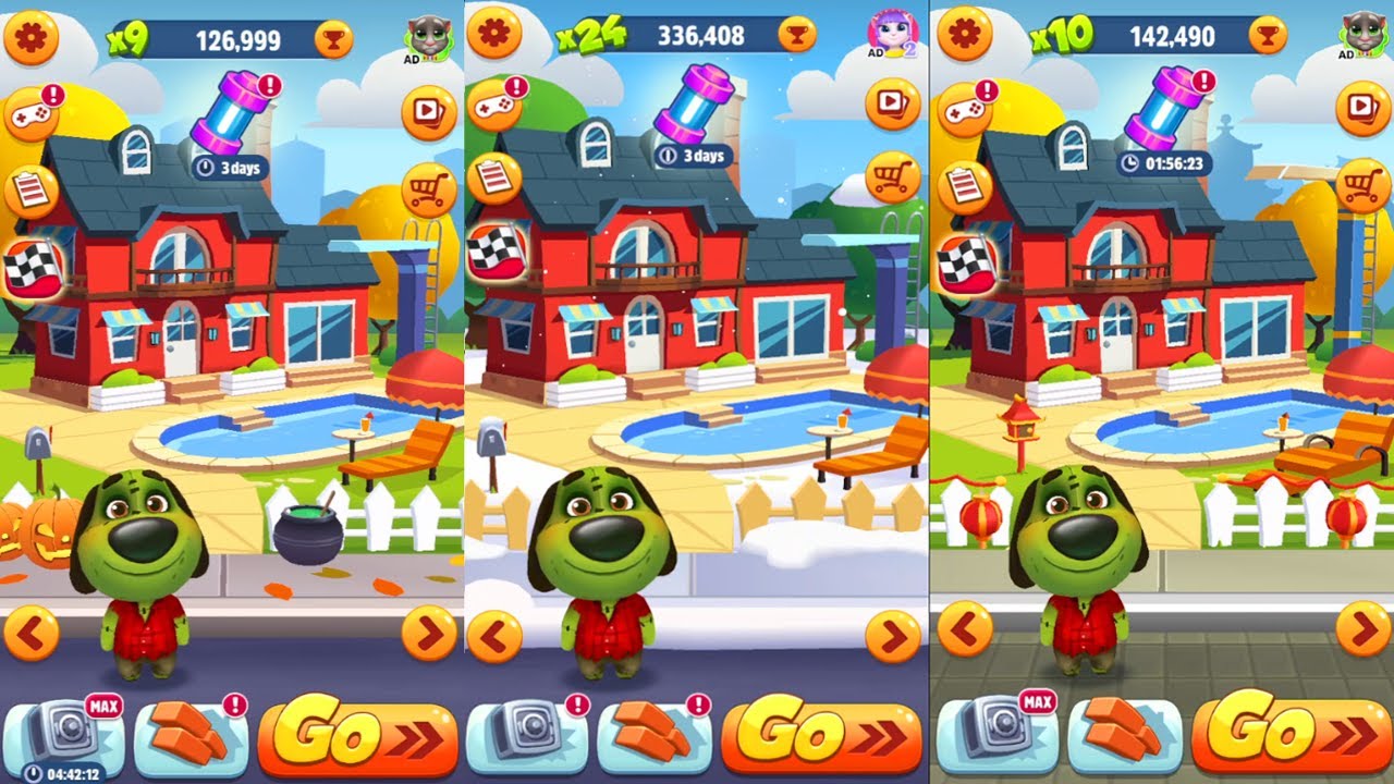 💥 Zombie Ben runs China vs Halloween vs Christmas in Neon Rush Event - tom gold run ☃️