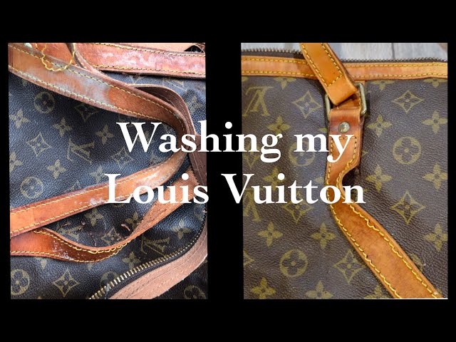 BEFORE AND AFTER How to Clean the Canvas on My Louis Vuitton Handbag ​⁠#diy  #howto 