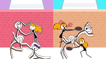 Through The Wall - Funny Stickman Brain Puzzle Games -All Levels 1-20 - Gameplay Walkthrough #games
