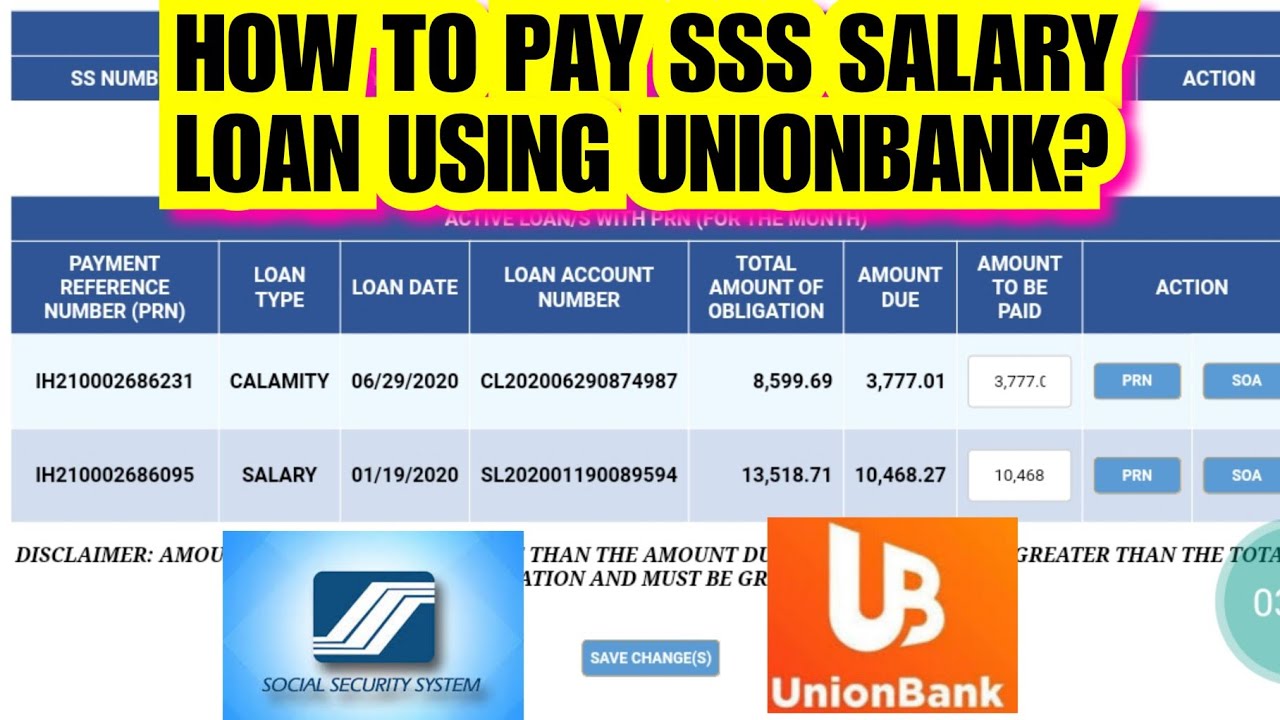 Como posso pagar meu empréstimo SSS através do UnionBank?