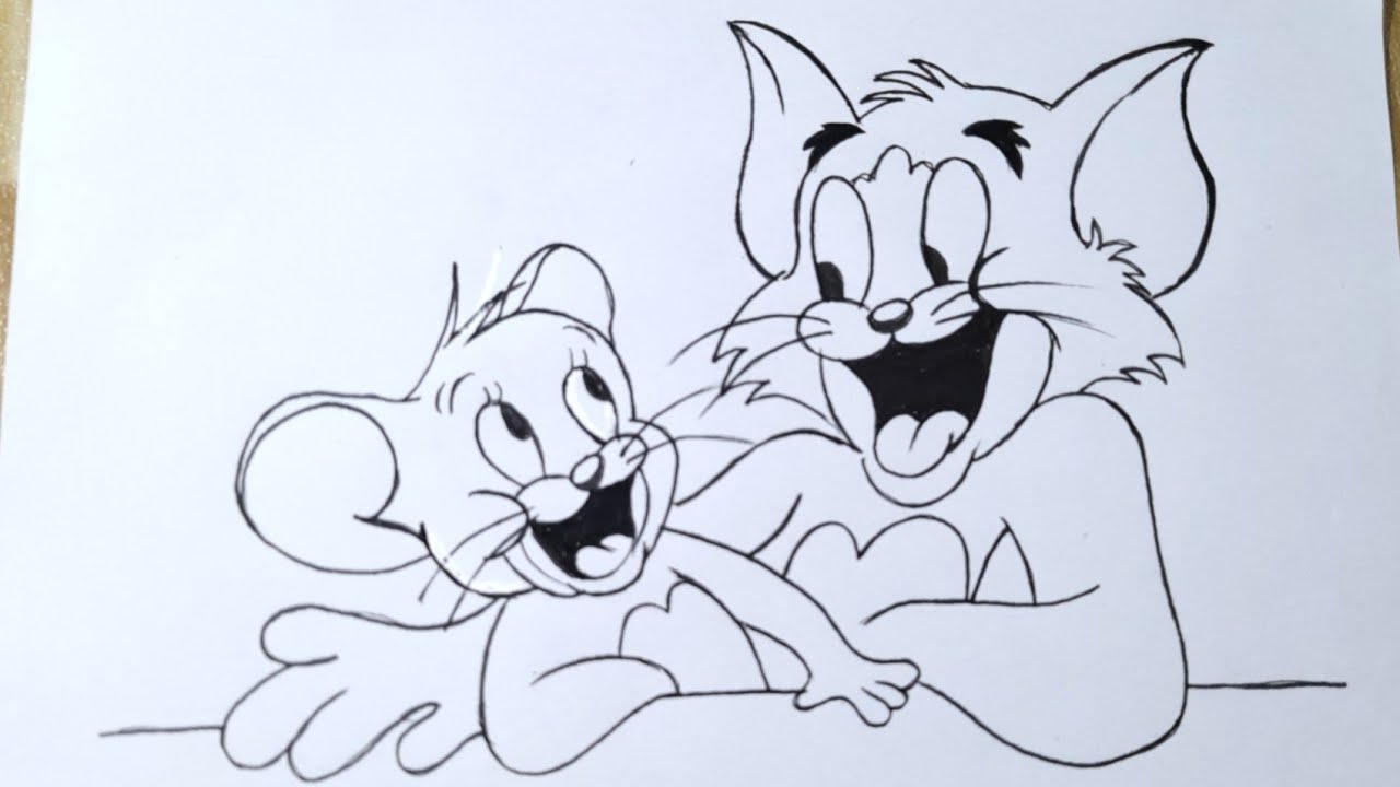 tom and jerry drawing easy