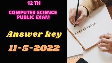 12th computer science answer key 2022 | @youtubetamilschool1426