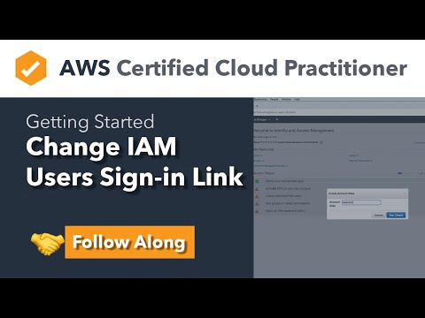 Getting Started - Change IAM Users Sign-in Link