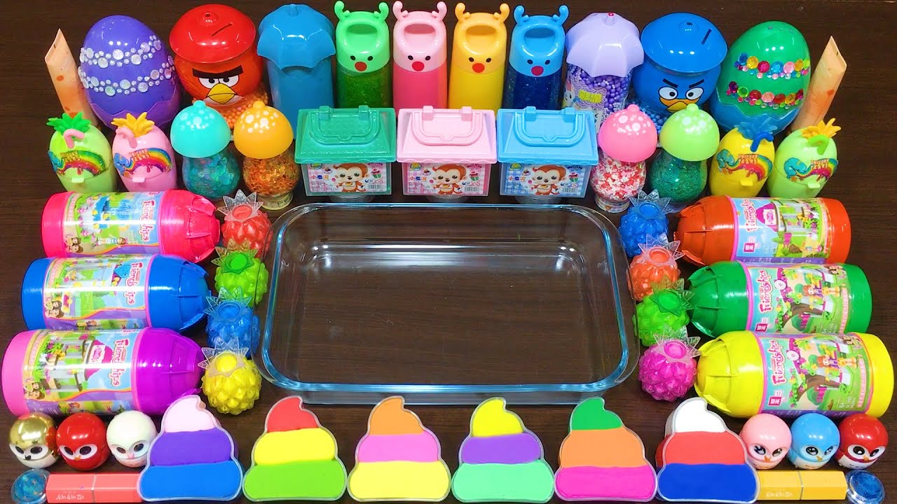 Making Slime with Funny Bottle ! Mixing Random Things into Slime !! Satisfying Slime #374