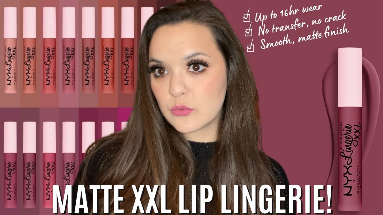 NYX XXL Lip Lingerie Matte Liquid Lipsticks Shades Swatches Review VLOGMAS Day