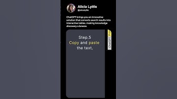 Search results into a table with ChatGPT