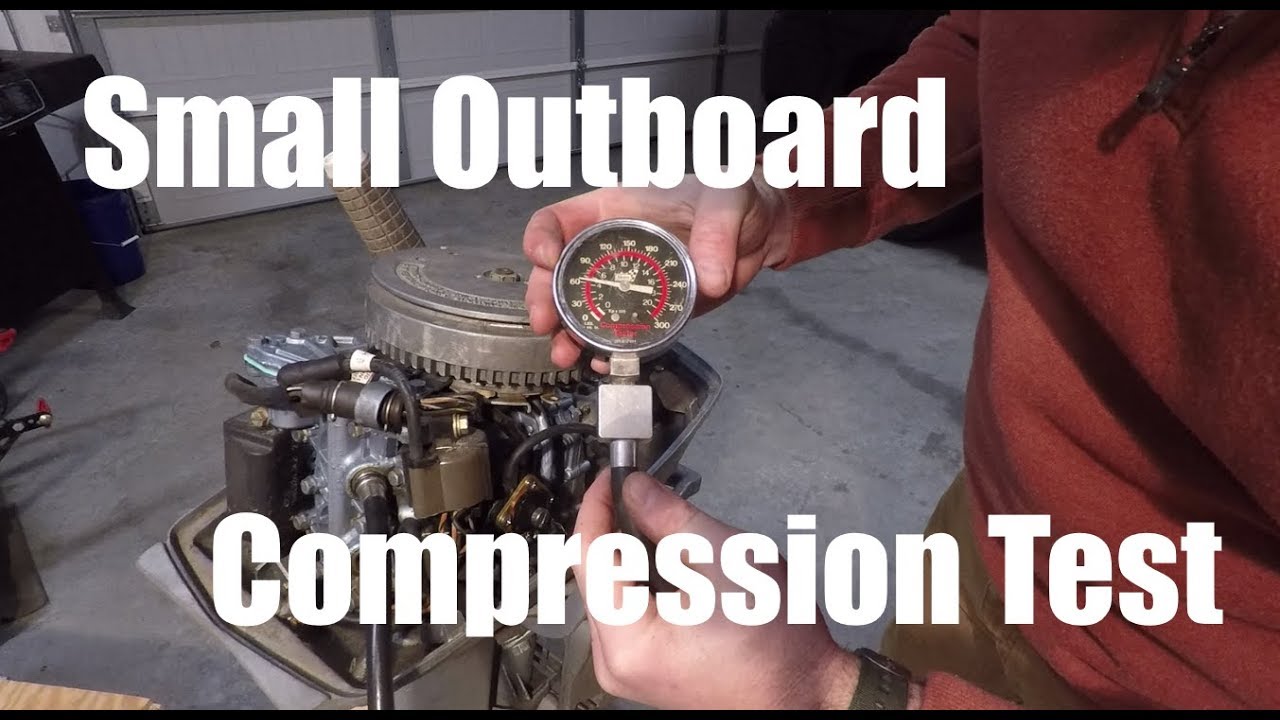 Small Outboard Cylinder Compression Test - YouTube