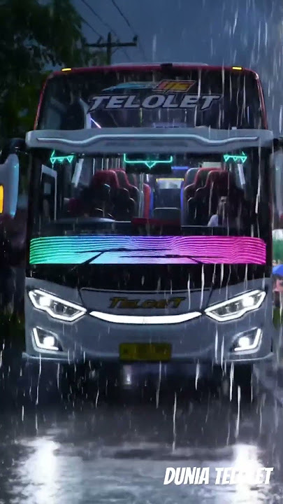 Om telolet om! Telolet di Tengah Hujan! Bus RGB Ini Seperti dari Masa Depan 🌧️🚍✨