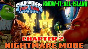 Skylanders Trap Team : Nightmare Mode PS4 Gameplay Part 2 Chapter 2 Know It All Island