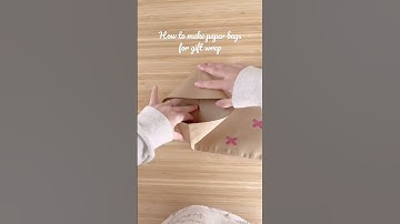 An easy way to make paper bags for wrapping plush toys and other odd-shaped things #giftwrapping