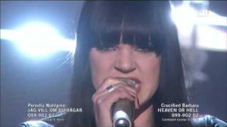 Video thumbnail of "Crucified Barbara - Heaven Or Hell (Live Melodifestivalen Andra Chansen 2010)"