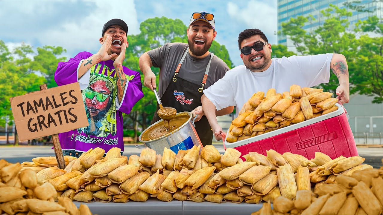 TAMALES GRATIS PARA TODOS 🔥. Se volvió una locura. 