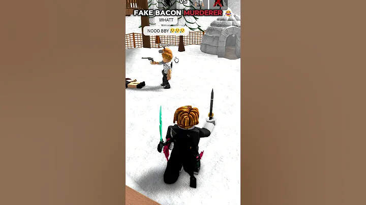 FAKE BACON BODY TROLLING IN MM2 😂 #roblox #mm2