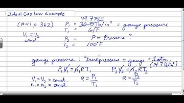Gas laws ideal gas law example DJD (vid 86)