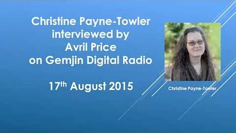 Avril Price interviews Christine Payne-Towler on 1...