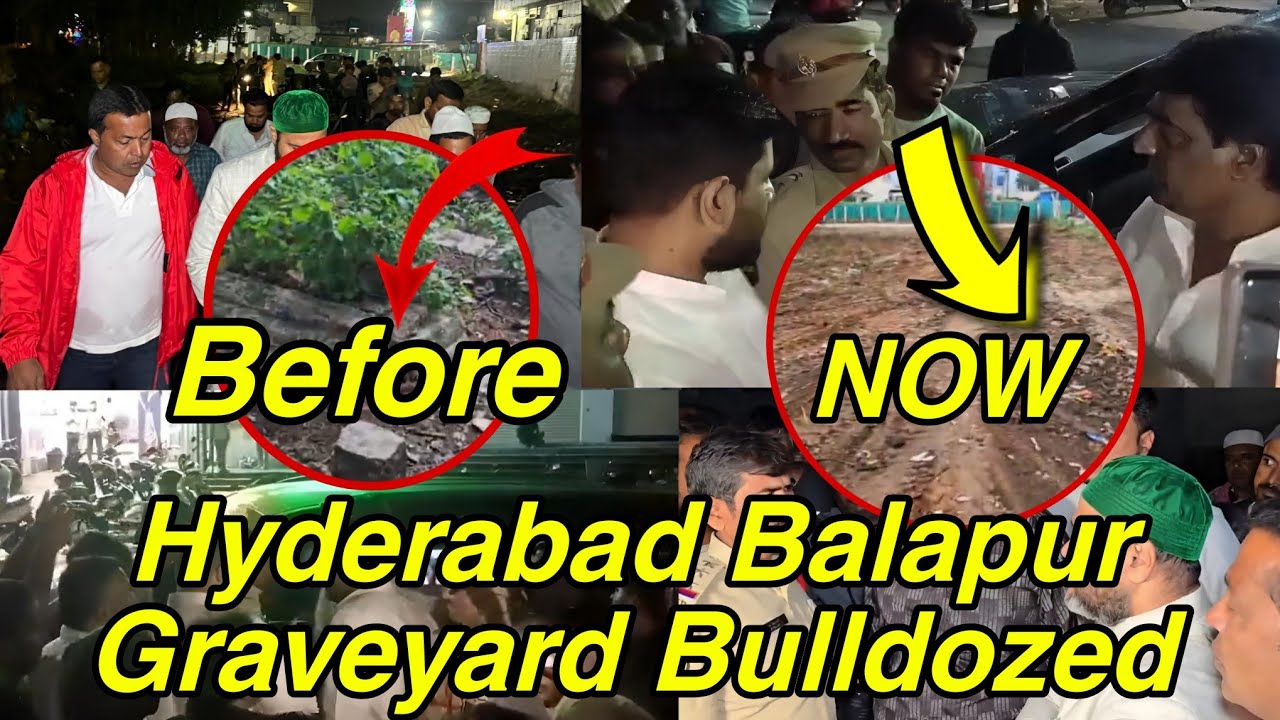 Hyderabad Balapur Qabrastan Par Bulldozer 🚜 | Purana Graveyard Shaheed | Bulldozer Politics 