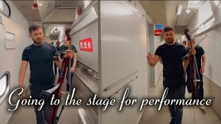 Hauser's Backstage Moments: Heading to the Stage for an Epic Performance! 🎻🎬