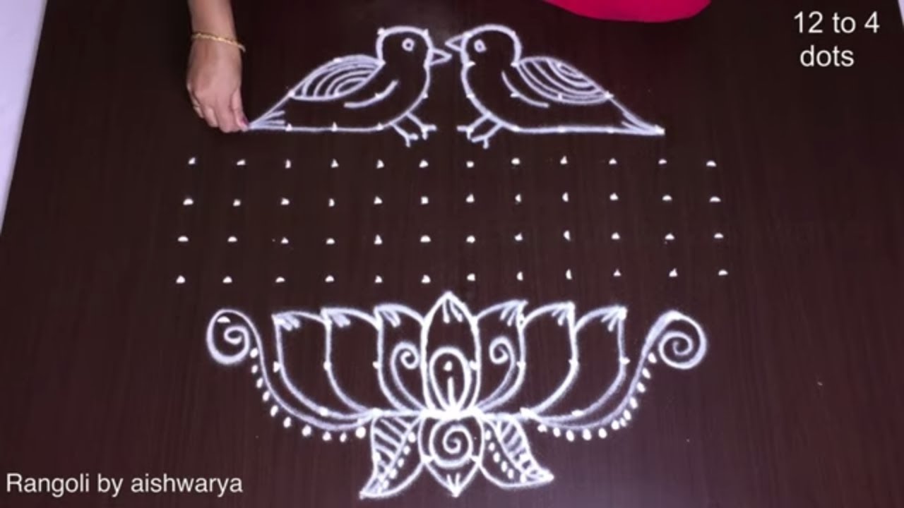 12×4 Dots New Year Muggulu