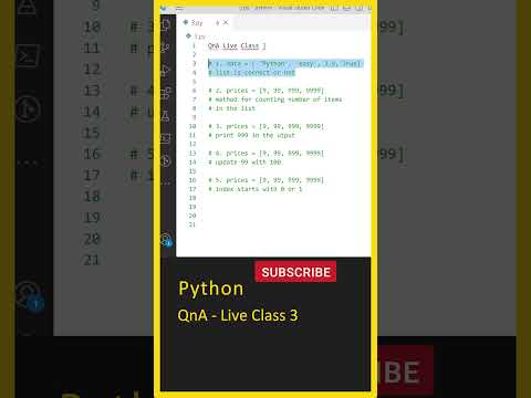 Python For Beginners, (Python QnA - Live Class 3), Python For Beginners In Telugu, Learn Python