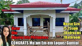 OFW SIMPLE HOUSE | Building The House,Congrats Ma'am Em-em Loquez Gumial Qatar Ofw Dipolog City Phil