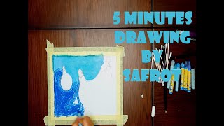 5 minutes of oil pastel drawing | By safrot