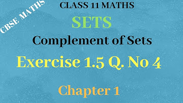 Chapter 1 - SETS | Exercise 1.5 Q.No 4 | CBSE Class 11 Maths in Tamil | NCERT | GS