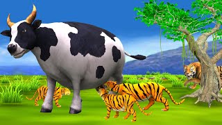 बाघ बना गर्भवती गाय का बच्चा Pregnant Cow And Tiger Cub Story Baagh Bana Gaay ka Bachha Moral Storie
