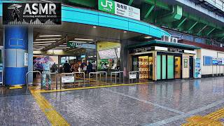 [ASMR] Heavy Rain and Thunder in Tokyo Walking Until the Rain Clears | Japan 4K HDR