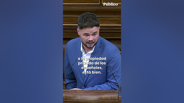 Rufián: "¿Saben cuál es la única buena desokupación? La de Franco y Primo de Rivera"