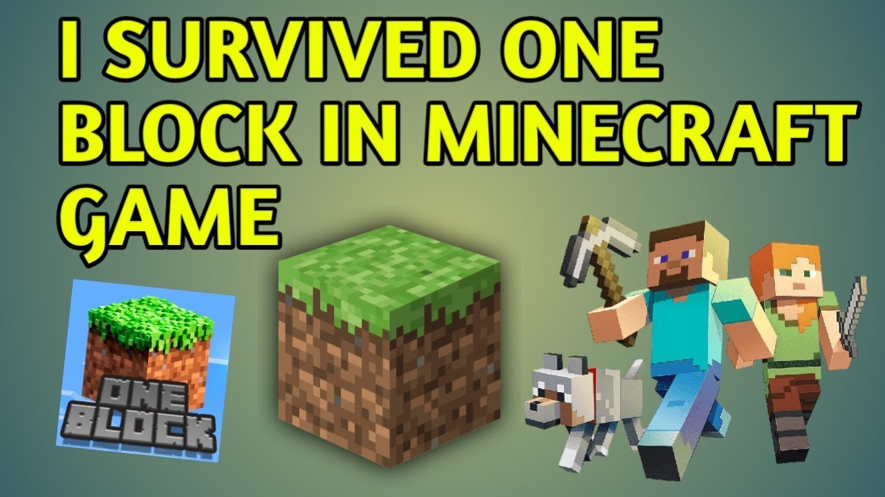 I survived next 50 days in one block challenge video minecraft game ...