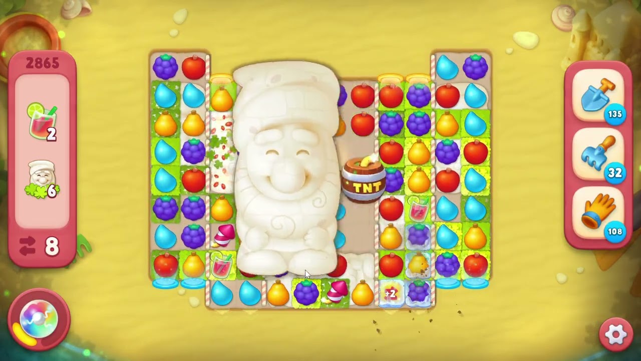 Gardenscapes 2865 Hard Level - 15 moves - NO BooSTERS