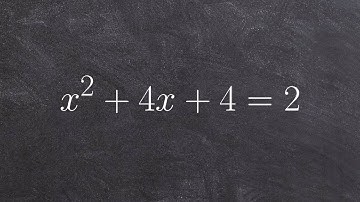 Solving equations using the square root method