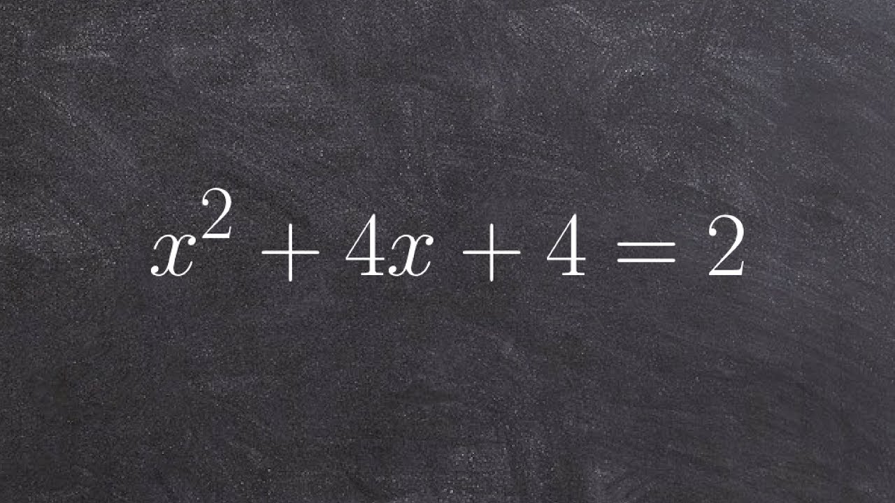 Solving equations using the square root method - YouTube