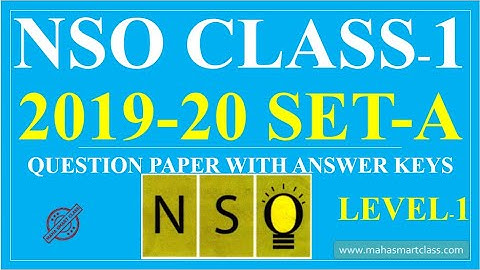 NSO Class-1 Set-A 2019-20 | National Science Olympiad SOLVED PAPER | previous year Class 1 2019-2020