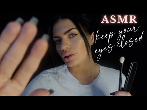 ASMR - Follow My Instructions With Your Eyes Closed ✨ (personal attention, face touching)
