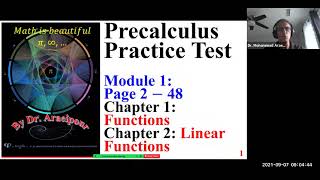 PreCalc Module 1 Chapter 1 Functions Update