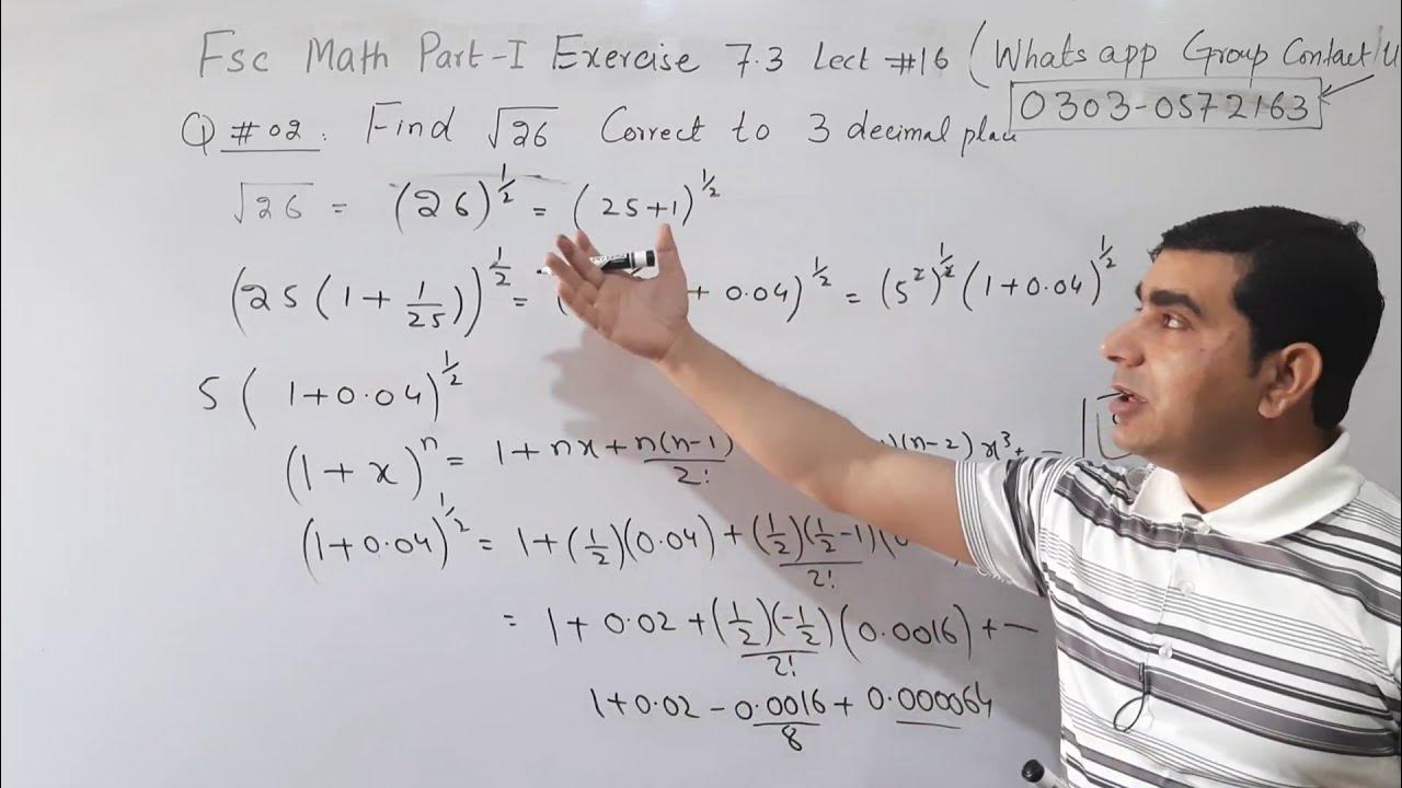 Evaluate Square Root Of 26 Use Binomial Series Fsc Part 1 Math evaluate-square-root-of-26-use-binomial-series-fsc-part-1-math