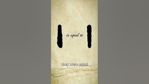 How The Equals Sign Was Invented 🤔