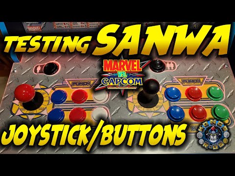 Testing Sanwa Joystick/Buttons on Marvel Vs Capcom Arcade 1up from Kongs-R-Us