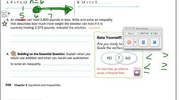 6-6 solving inequalities with addition and subtraction