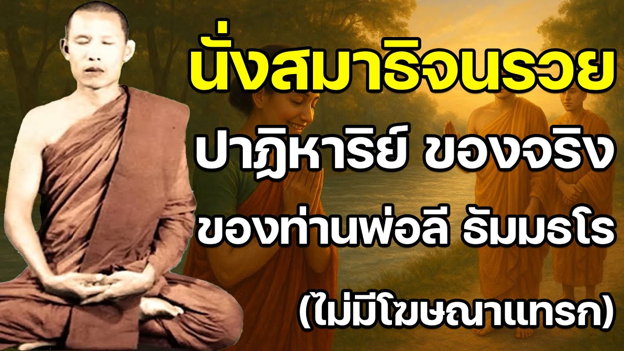 นั่งสมาธิจนรวย ปาฏิหาริย์ ของจริง ของท่านพ่อลี ธัมมธโร (ไม่มีโฆษณาแทรก)(เสียงจริงอ่านเองไม่ใช้เอไอ)