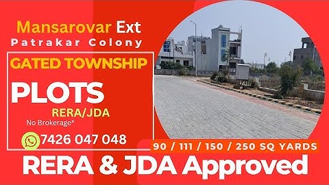 Plots in Mansarovar Extension Jaipur | Jda Approved plot in Jaipur | Property in Mansarovar