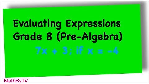 Evaluating Expressions with Variables, Order of Operations, & Fractions | Grade 8 Math | Pre-Algebra