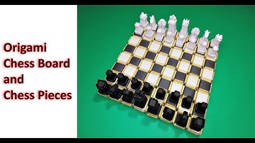 Origami Chess Board and Chess Pieces | Origami Bricks and Tiles