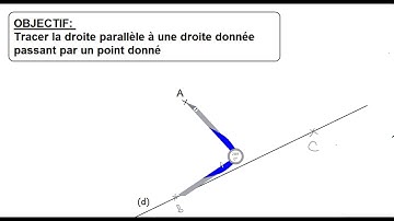 CYCLE 3 (6e)- construire la parallèle à une droite  passant par un point avec la règle et le compas
